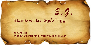 Stankovits György névjegykártya